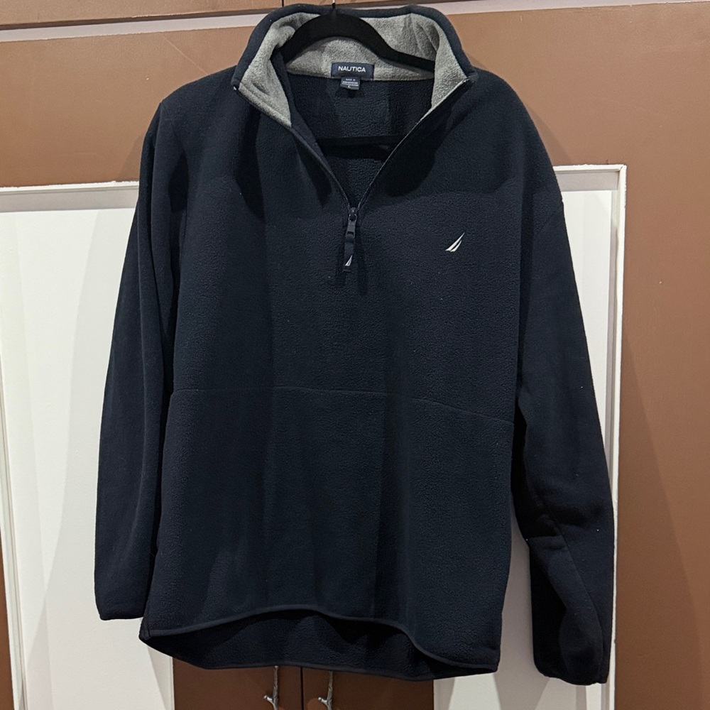 Nautica Dark Blue and Gray Fleece Jacket